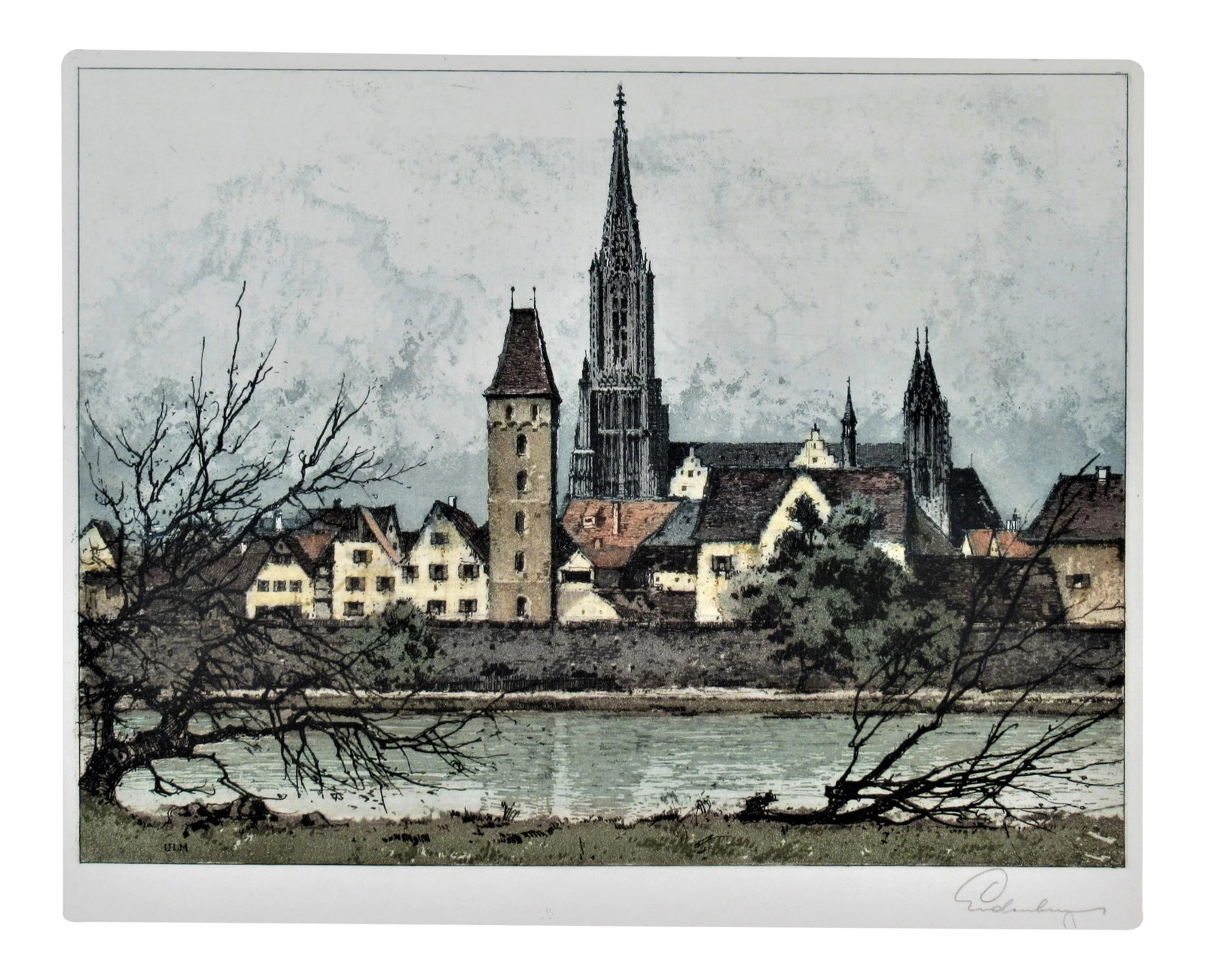 Josef Eidenberger, Ulm on the Danube, Circa 1950 (1 of 6)