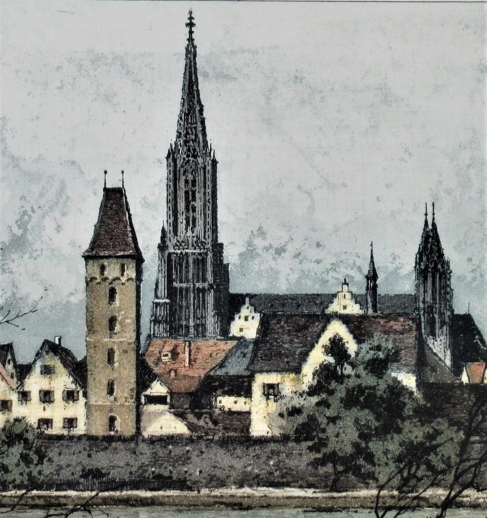 Josef Eidenberger, Ulm on the Danube, Circa 1950 - 3