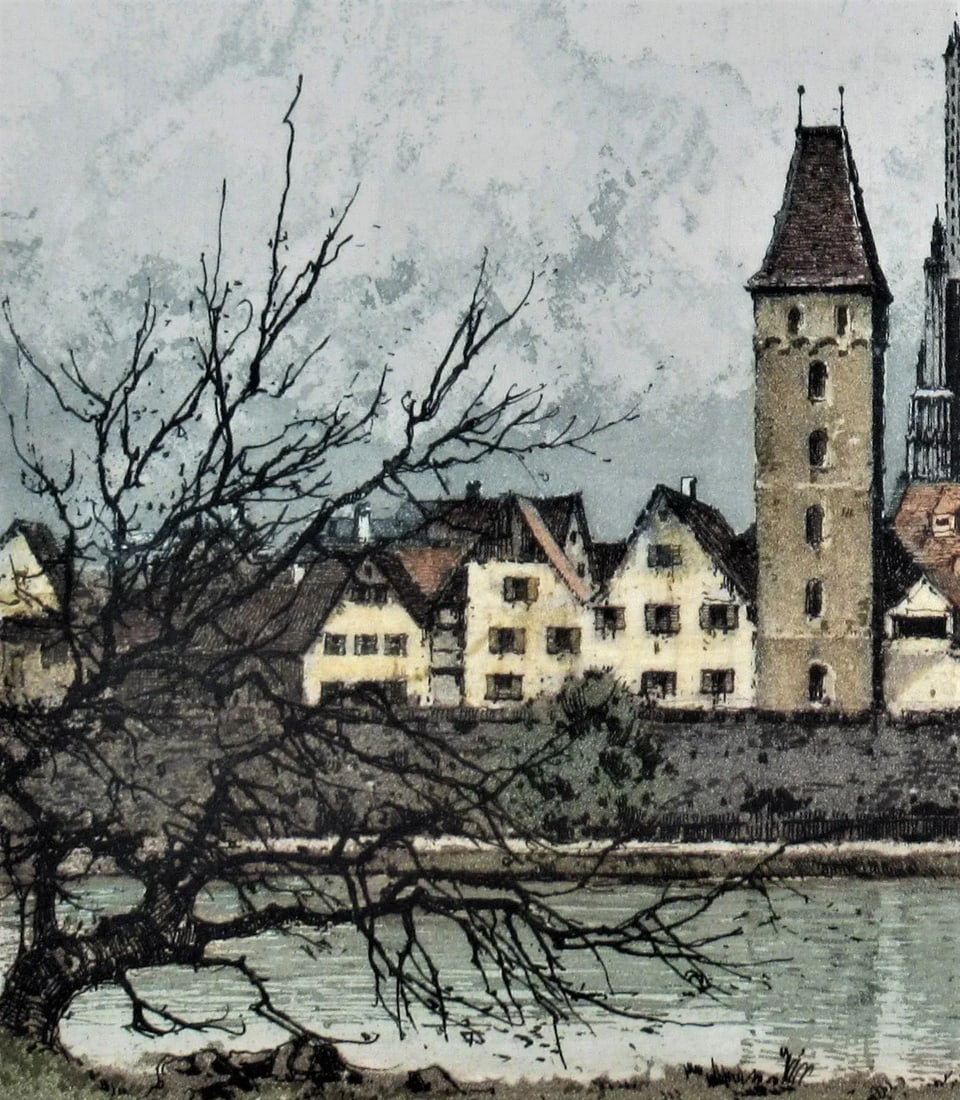 Josef Eidenberger, Ulm on the Danube, Circa 1950 - 4