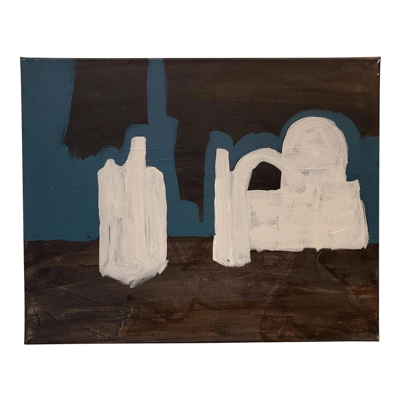 Contemporary Painting of Desert Ruins at Night by Artist Lionel Lamy (1 of 6)