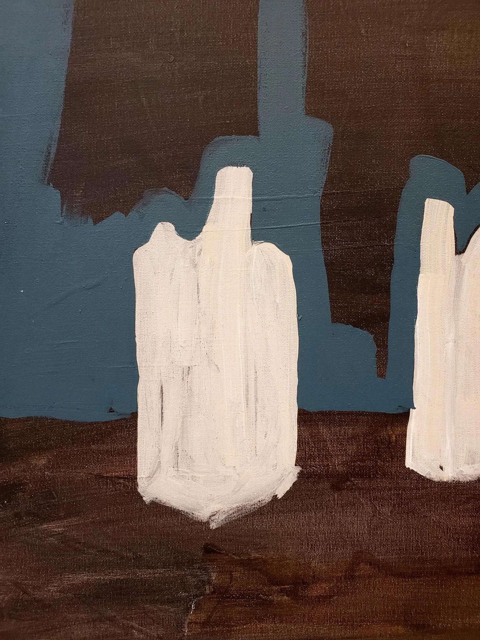 Contemporary Painting of Desert Ruins at Night by Artist Lionel Lamy - 4