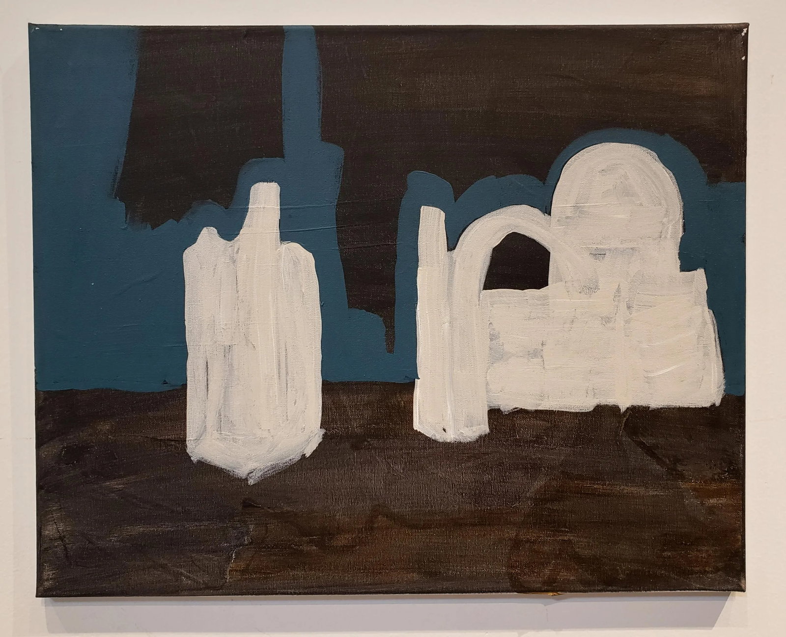 Contemporary Painting of Desert Ruins at Night by Artist Lionel Lamy - 6