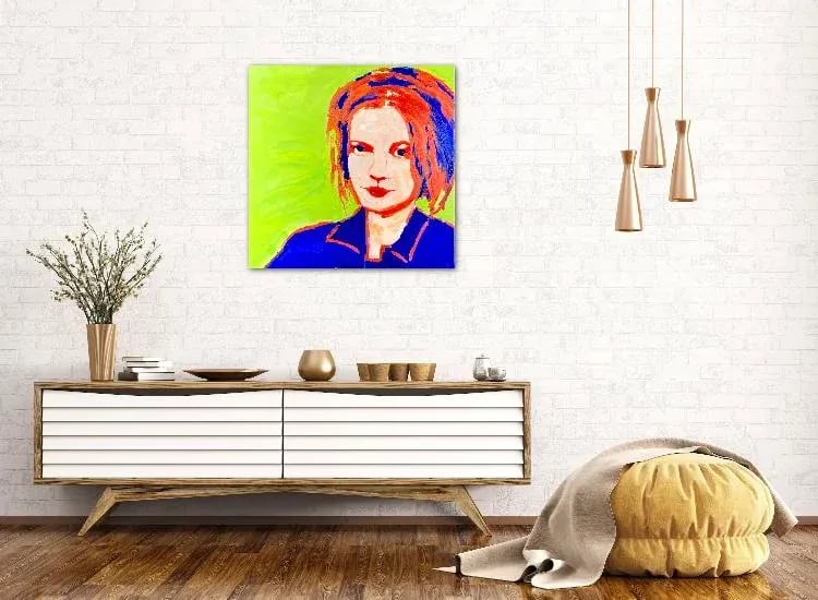Modern Portraiture Pop Art Portrait (Original Oil on Canvas) - 2