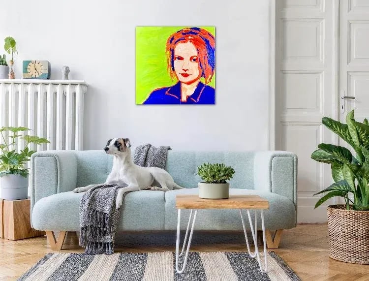 Modern Portraiture Pop Art Portrait (Original Oil on Canvas) - 3