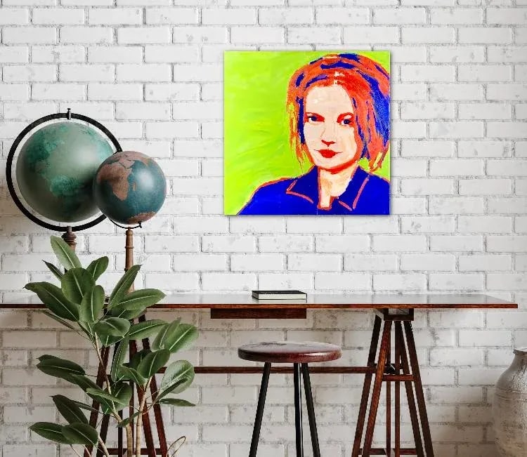 Modern Portraiture Pop Art Portrait (Original Oil on Canvas) - 4