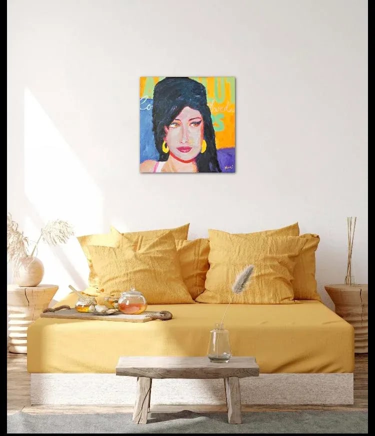 Modern Portraiture "Cat Eyes" Pop Art Portrait (Original Oil on Canvas) - 4