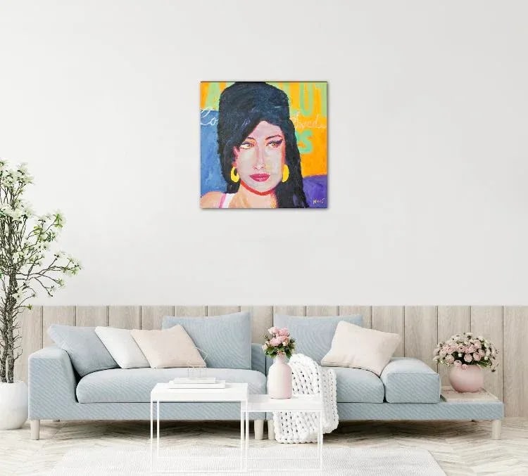 Modern Portraiture "Cat Eyes" Pop Art Portrait (Original Oil on Canvas) - 7