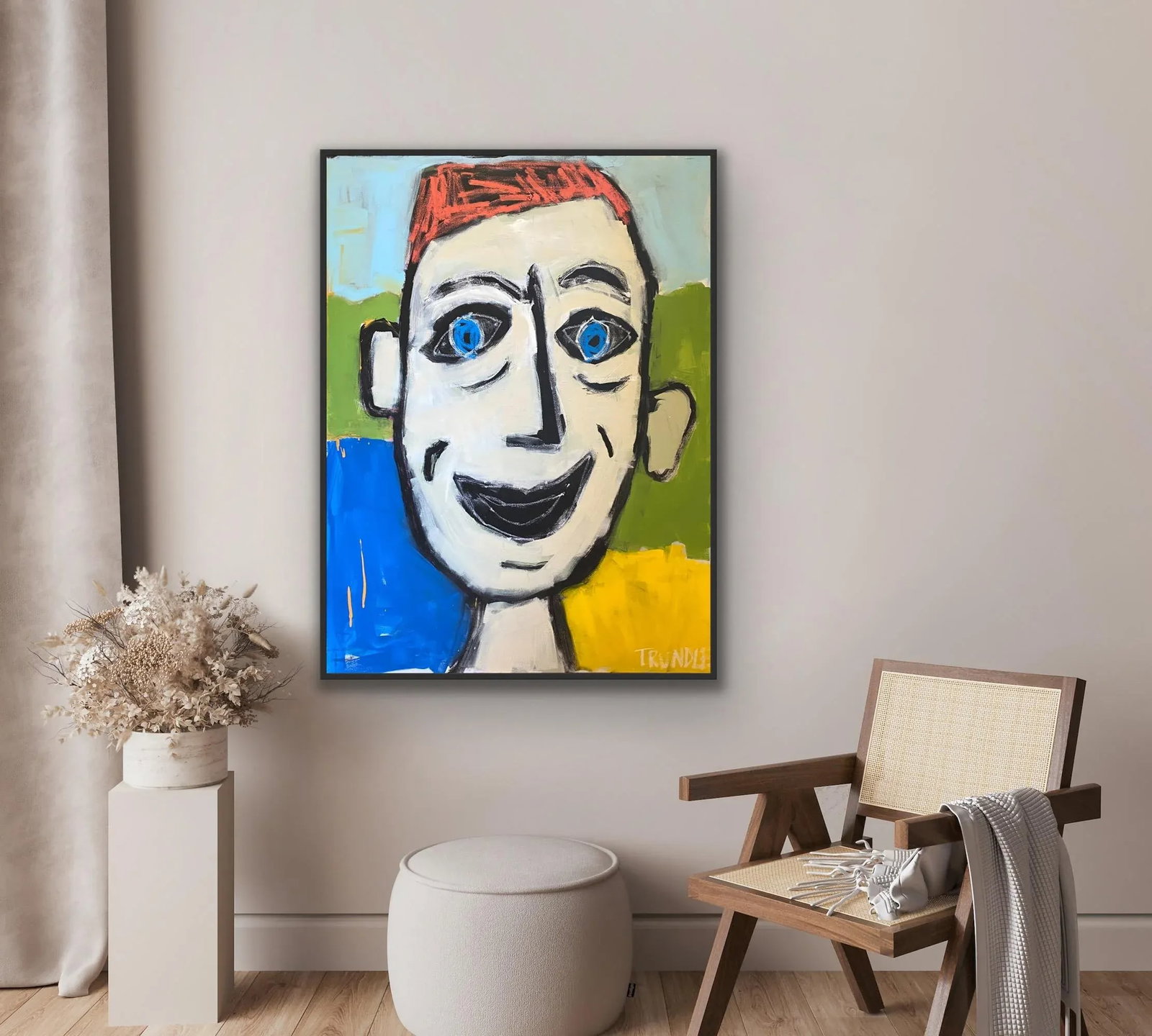 Sarah Trundle, Contemporary Abstract Figurative Painting "Red Head (Fred)" - 2