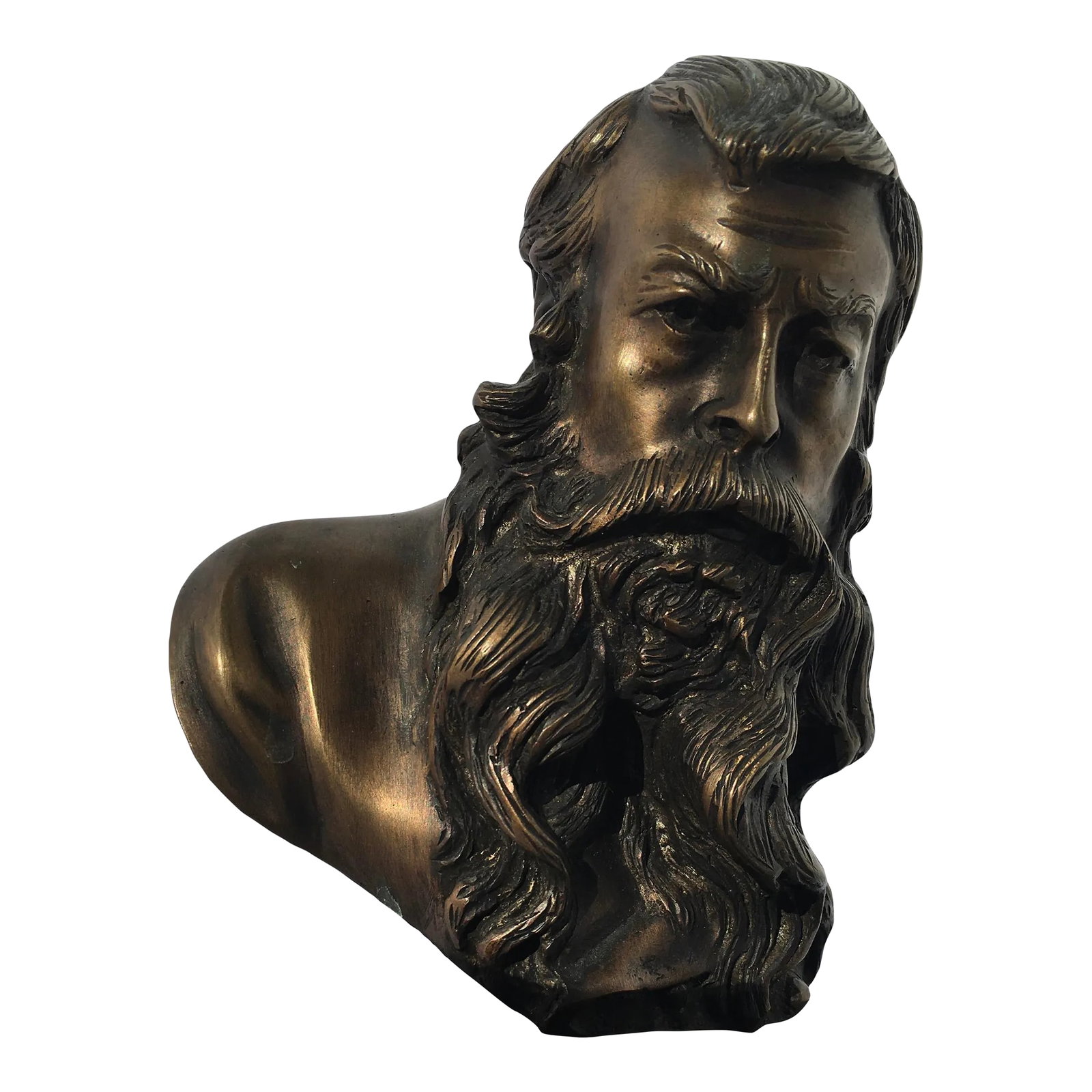 19th Century Bronze Portrait Bust of Meissonier by Vincenzo Gemito: This bronze sculpture was created by Vincenzo Gemito (1852-1929) The portrait is of Jean Louis Ernest Meissonier his teacher in Paris His bronzes are in major world collections The National Gallery of