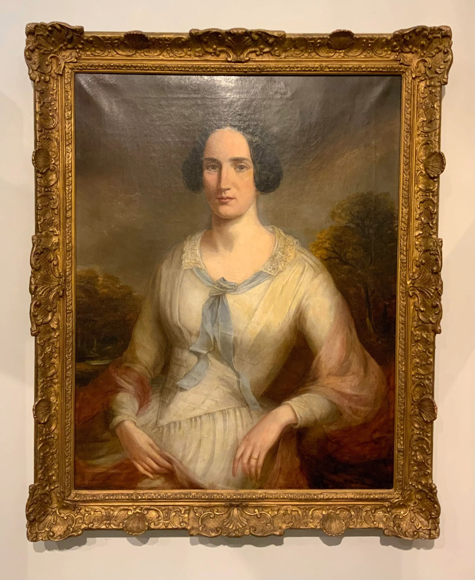 Antique Victorian Portrait of a Woman Oil Painting - 2