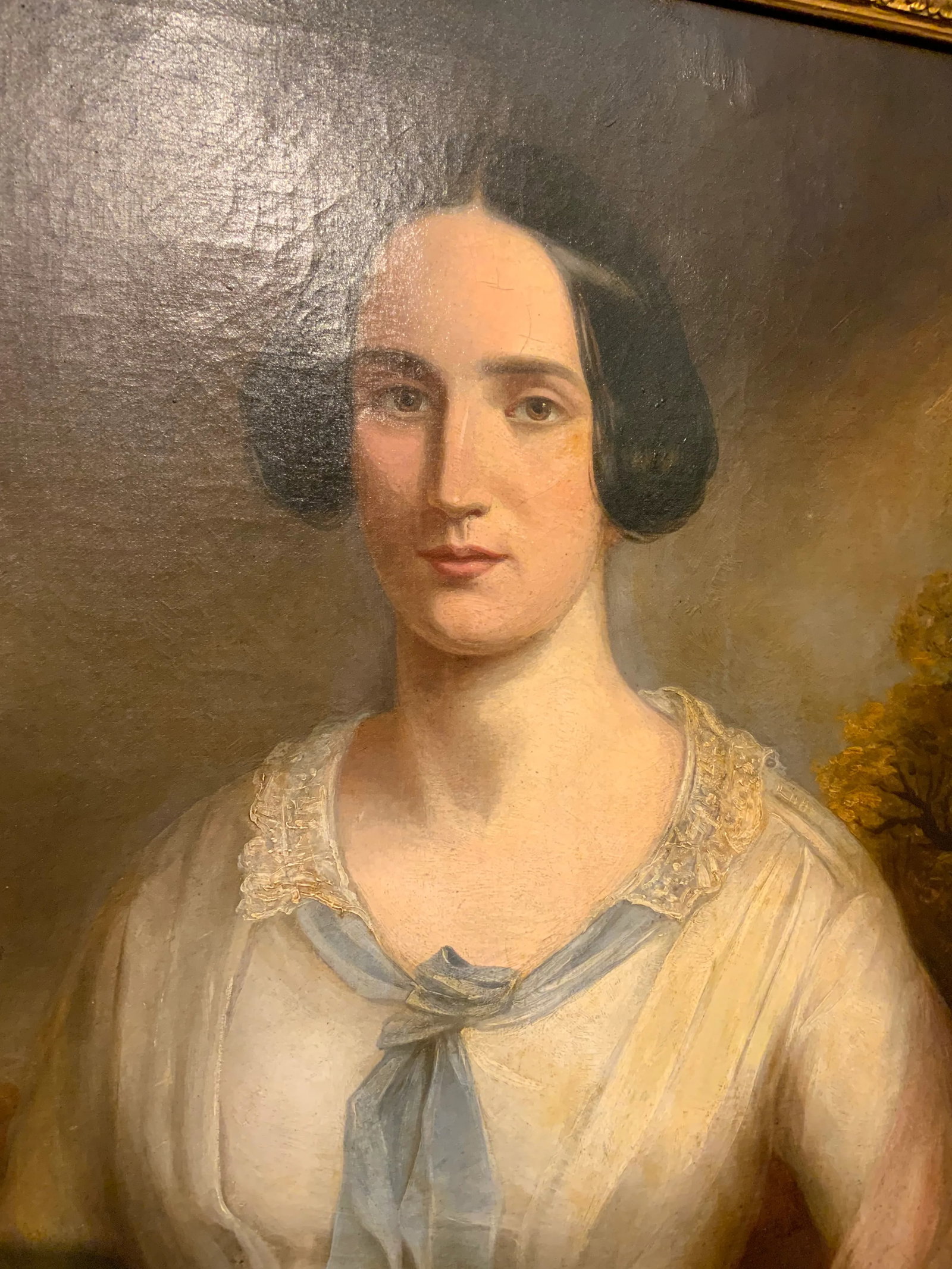 Antique Victorian Portrait of a Woman Oil Painting - 4
