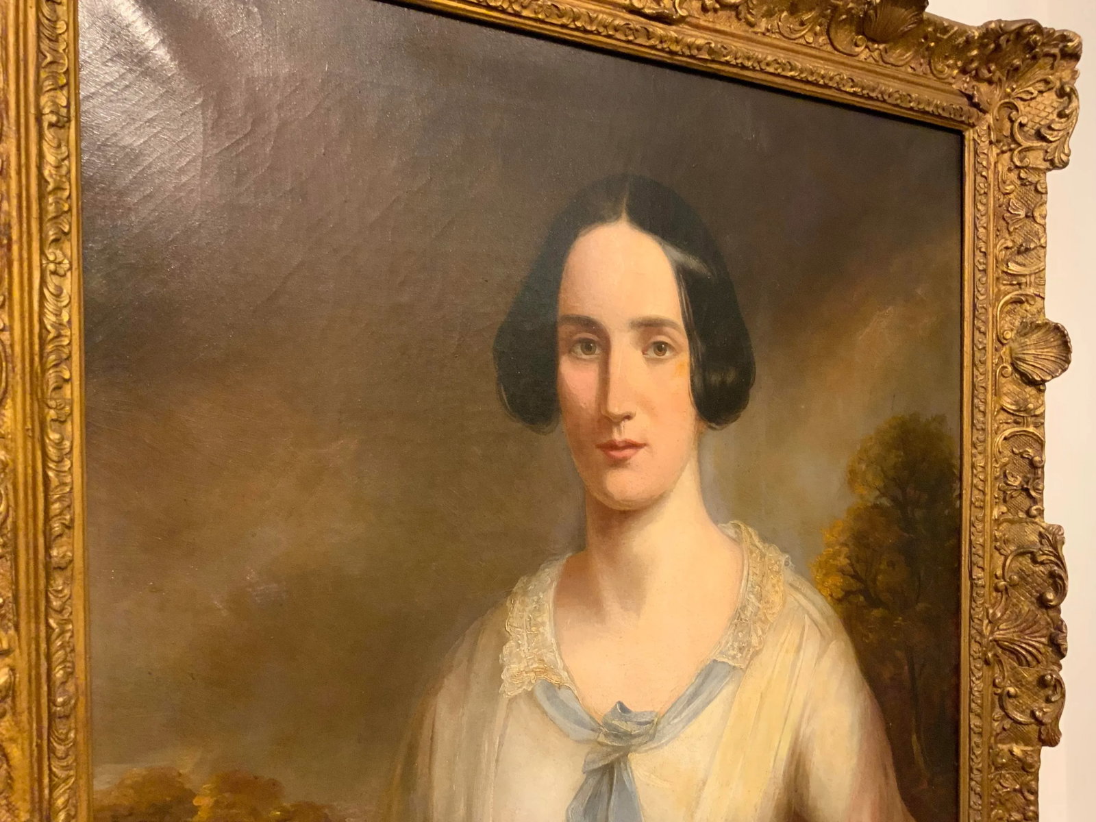 Antique Victorian Portrait of a Woman Oil Painting - 6