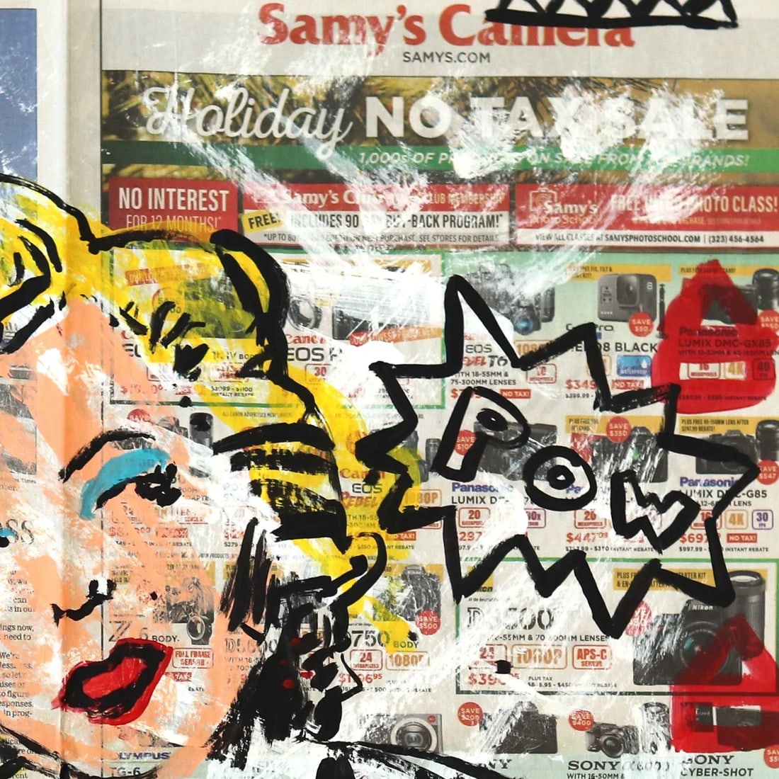 Affordable Contemporary Street Art Painting for Sale "Boxing Marilyn" Original Pop Art Acrylic Paint - 3