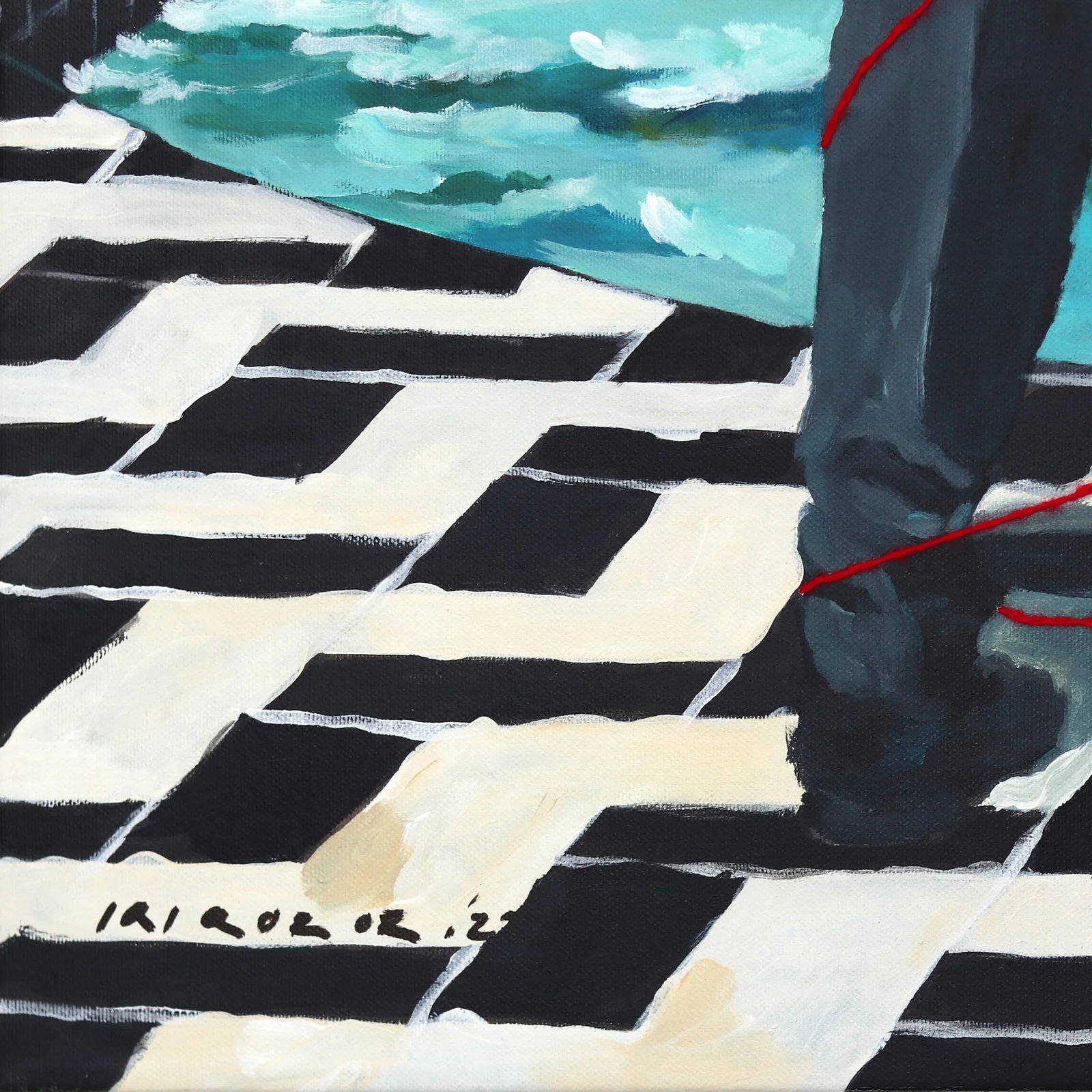 Three Row Boat Original Artwork by Iqi Qoror - 5