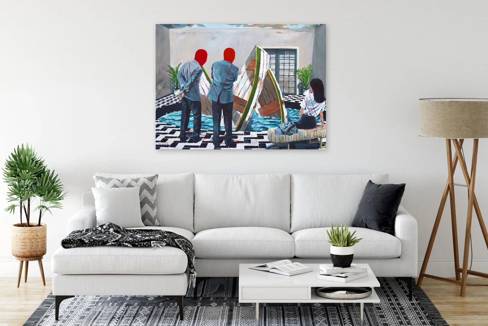 Three Row Boat Original Artwork by Iqi Qoror - 7
