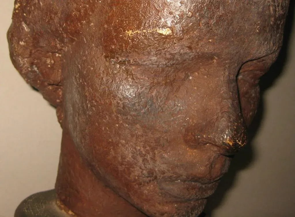 Original 1956 Gaetano Cecere Clay Sculpture Woman Head Bust "Eunice" - 9