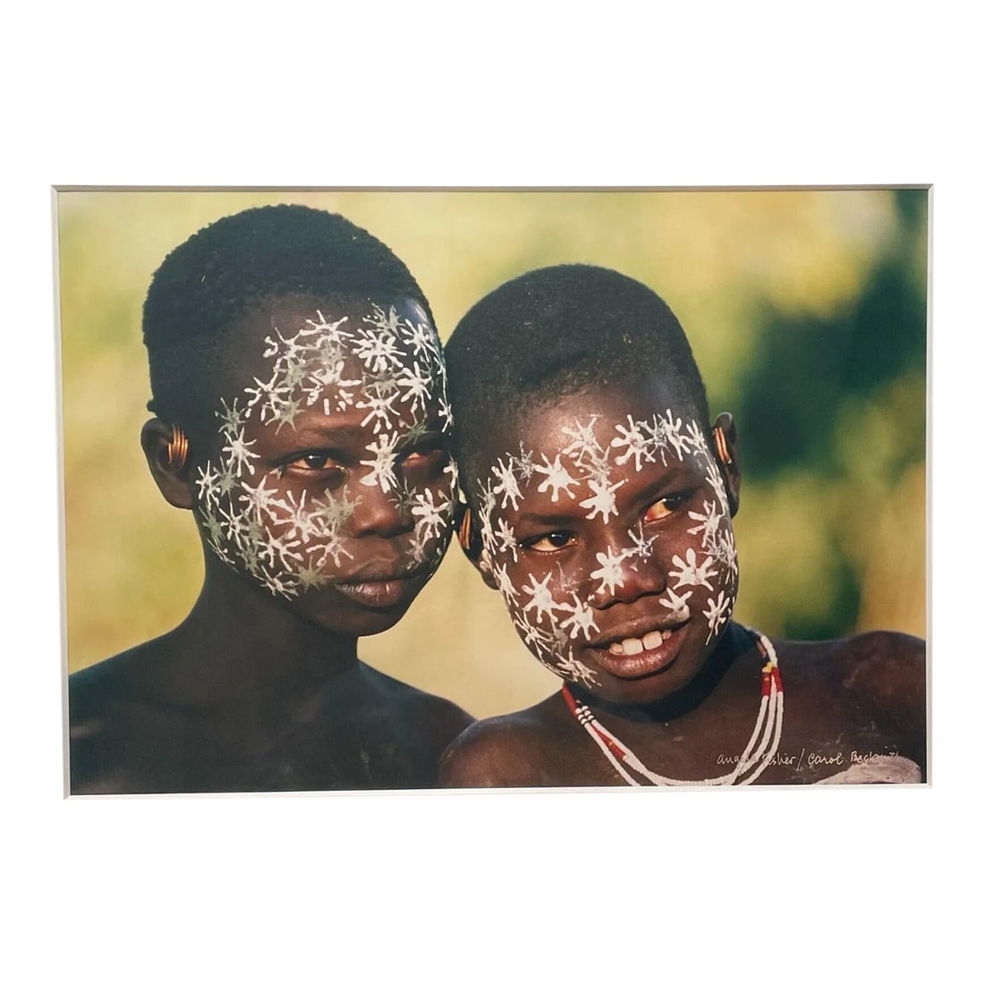 Carol Beckwith 'Surma Girls Painted as Twins, Ethiopia Chromogenic Photograph: Original carol beckwith and angela fisher 'surma girls painted as near twins, ethiopia, 1996' chromogenic photograph this is just a great original piece. I have had another photograph by carol