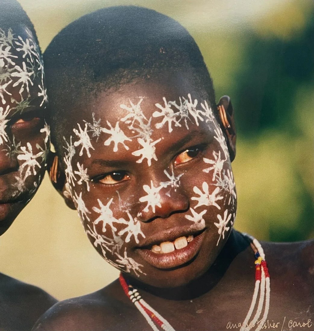 Carol Beckwith 'Surma Girls Painted as Twins, Ethiopia Chromogenic Photograph - 7