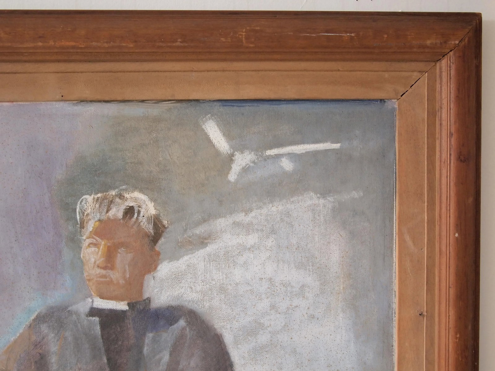 Original 1957 George Matthews Harding Portrait Painting Oil Painting of a Preacher, Framed - 3