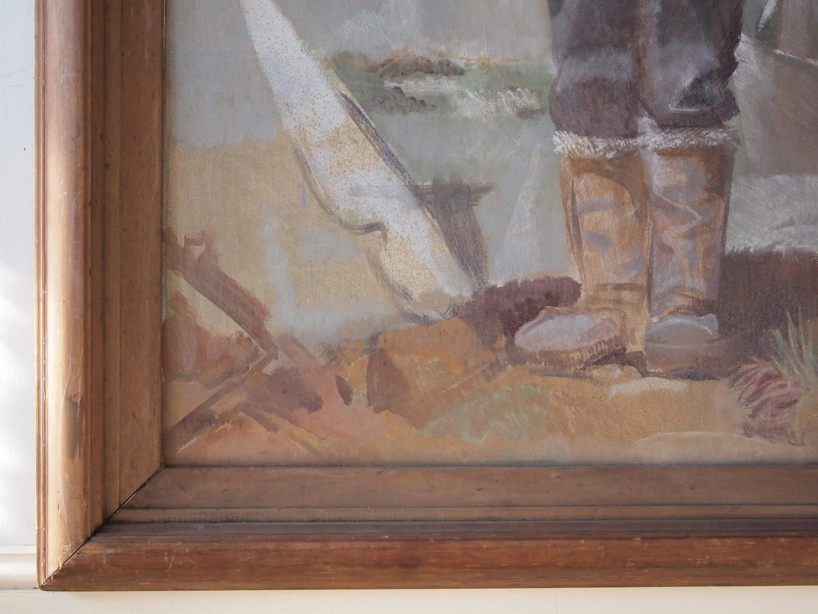 Original 1957 George Matthews Harding Portrait Painting Oil Painting of a Preacher, Framed - 4