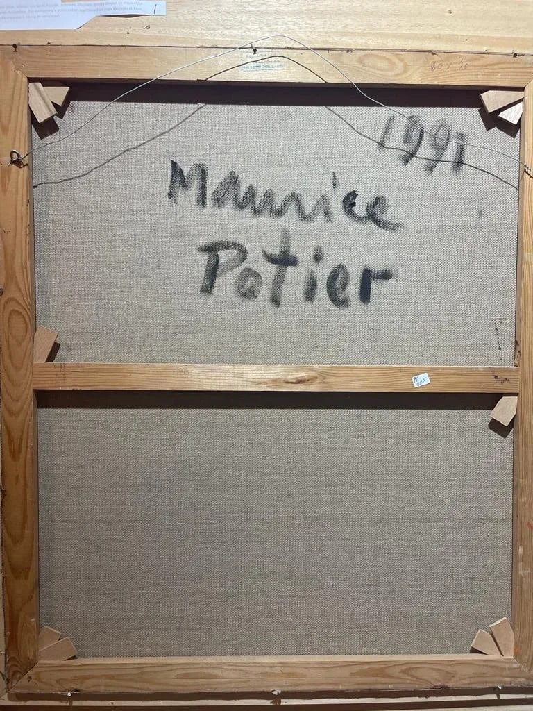 Original Maurice Potier Oil on Canvas | Signed French Contemporary Portrait Painting, Circa 1991 - 10