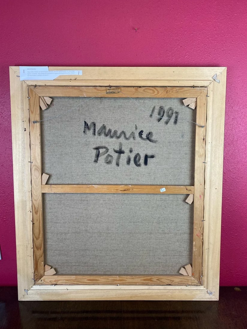 Original Maurice Potier Oil on Canvas | Signed French Contemporary Portrait Painting, Circa 1991 - 12
