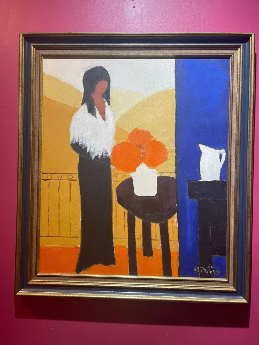 Original Maurice Potier Oil on Canvas | Signed French Contemporary Portrait Painting, Circa 1991 - 2