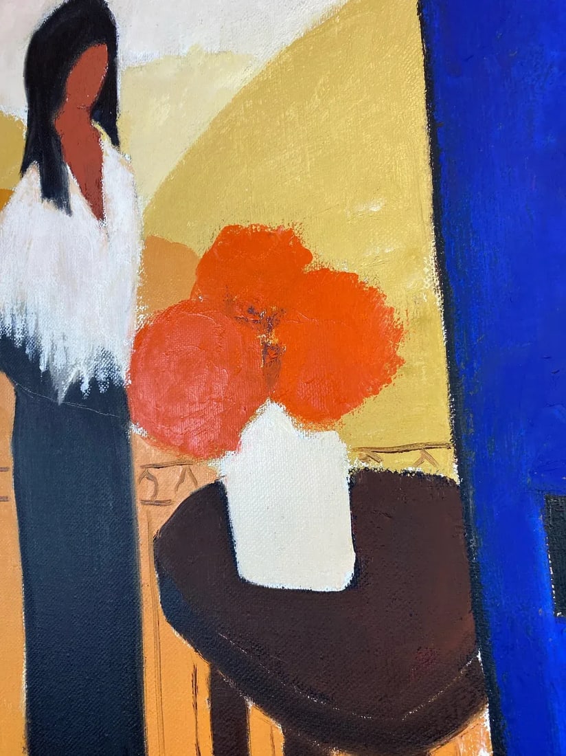 Original Maurice Potier Oil on Canvas | Signed French Contemporary Portrait Painting, Circa 1991 - 4