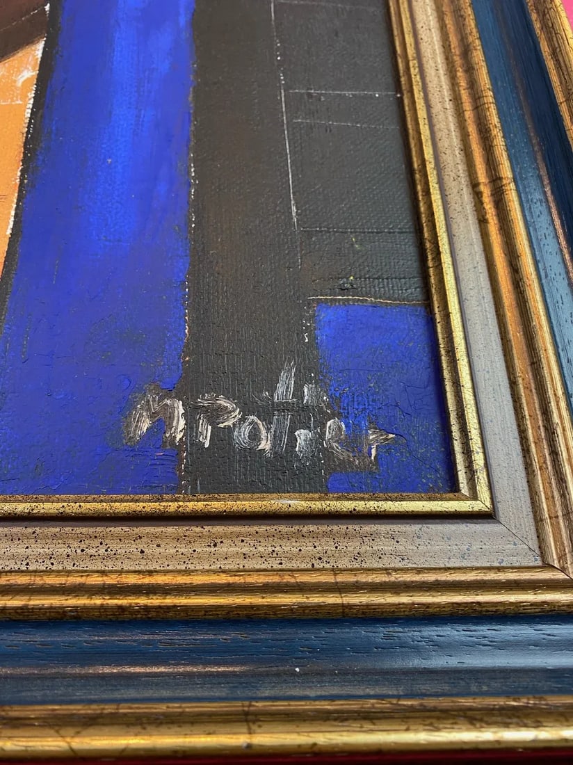 Original Maurice Potier Oil on Canvas | Signed French Contemporary Portrait Painting, Circa 1991 - 9