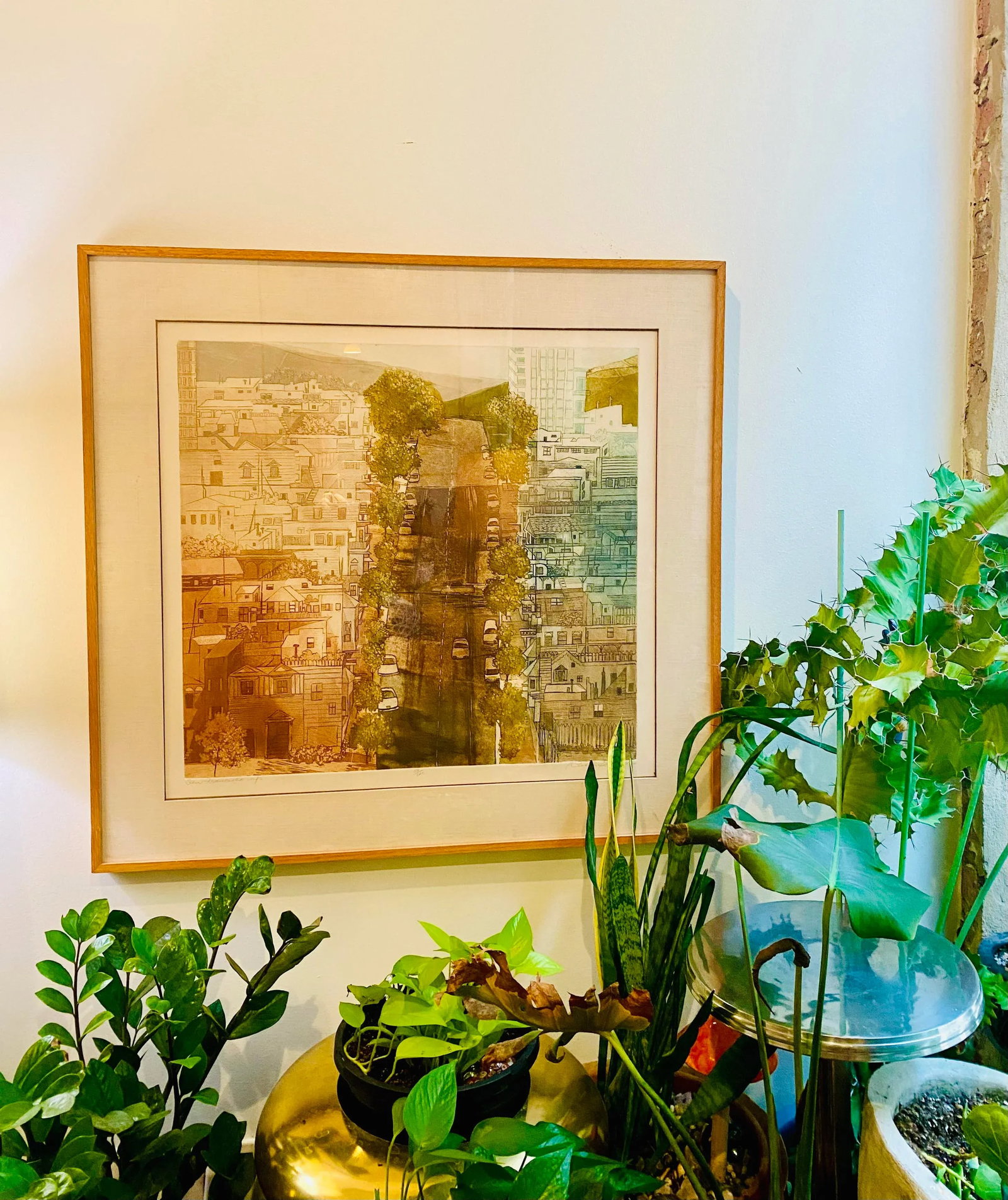 1990s San Francisco- Up Signed Rusta Groewe Numbered Serigraph Watercolor Print - 3