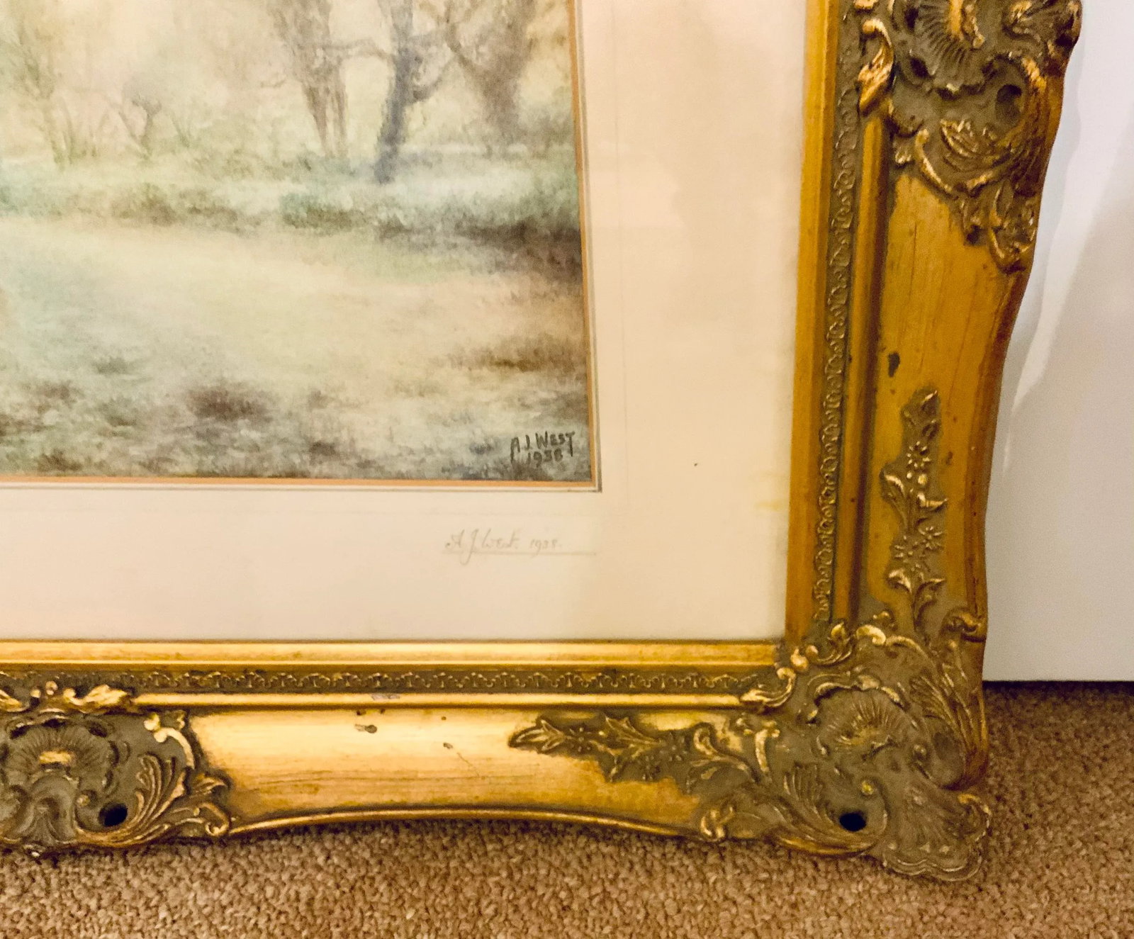 The Path a.j. West Signed Watercolor Painting - 2