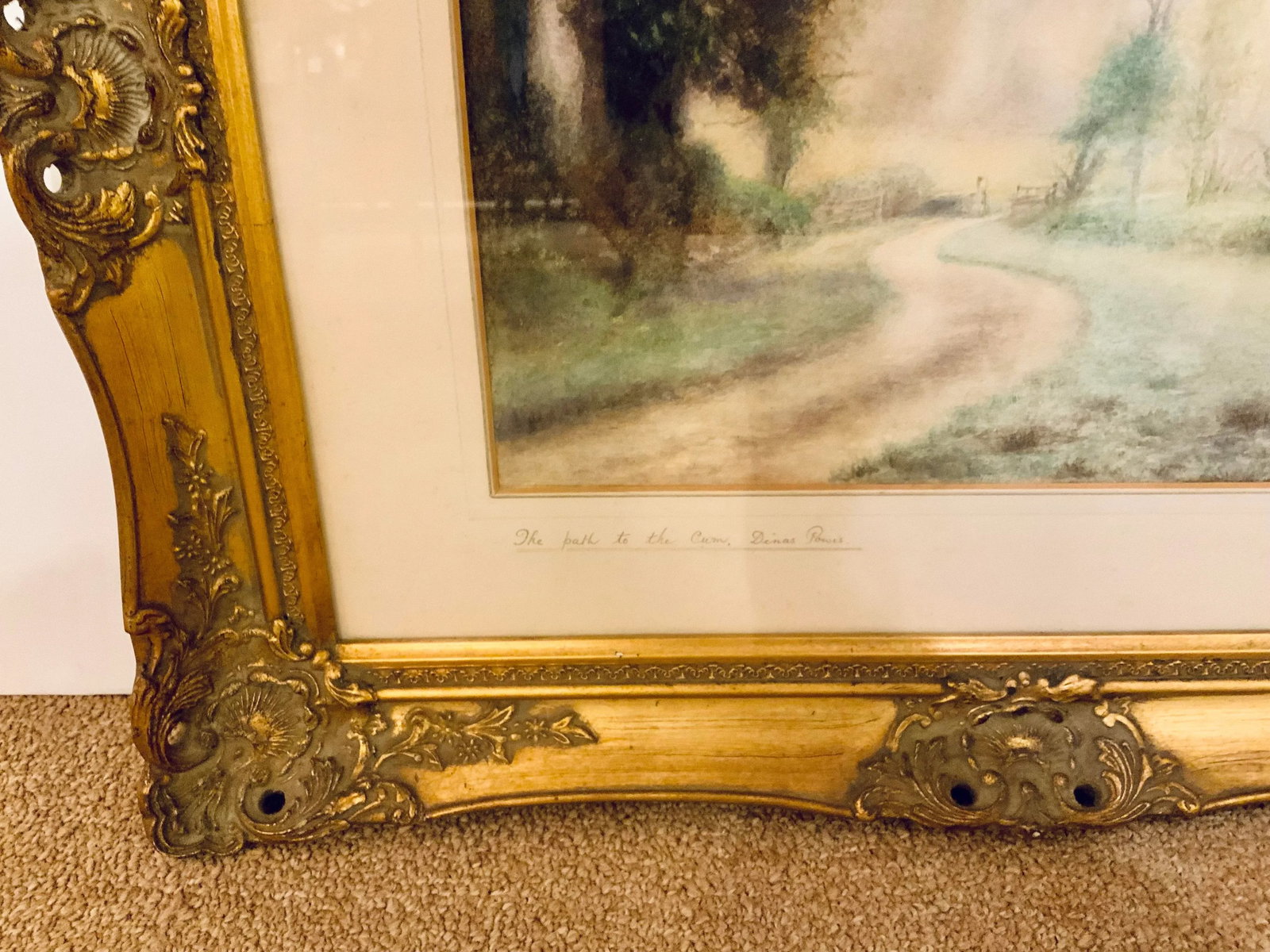 The Path a.j. West Signed Watercolor Painting - 3