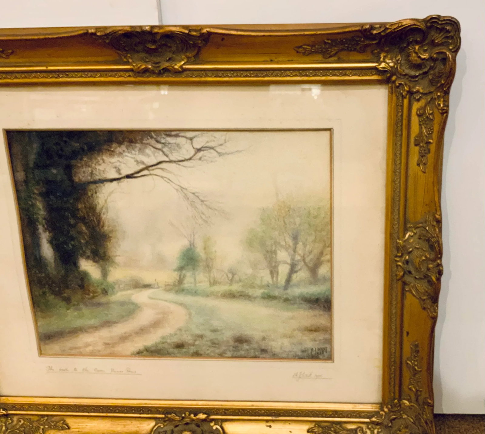 The Path a.j. West Signed Watercolor Painting - 4