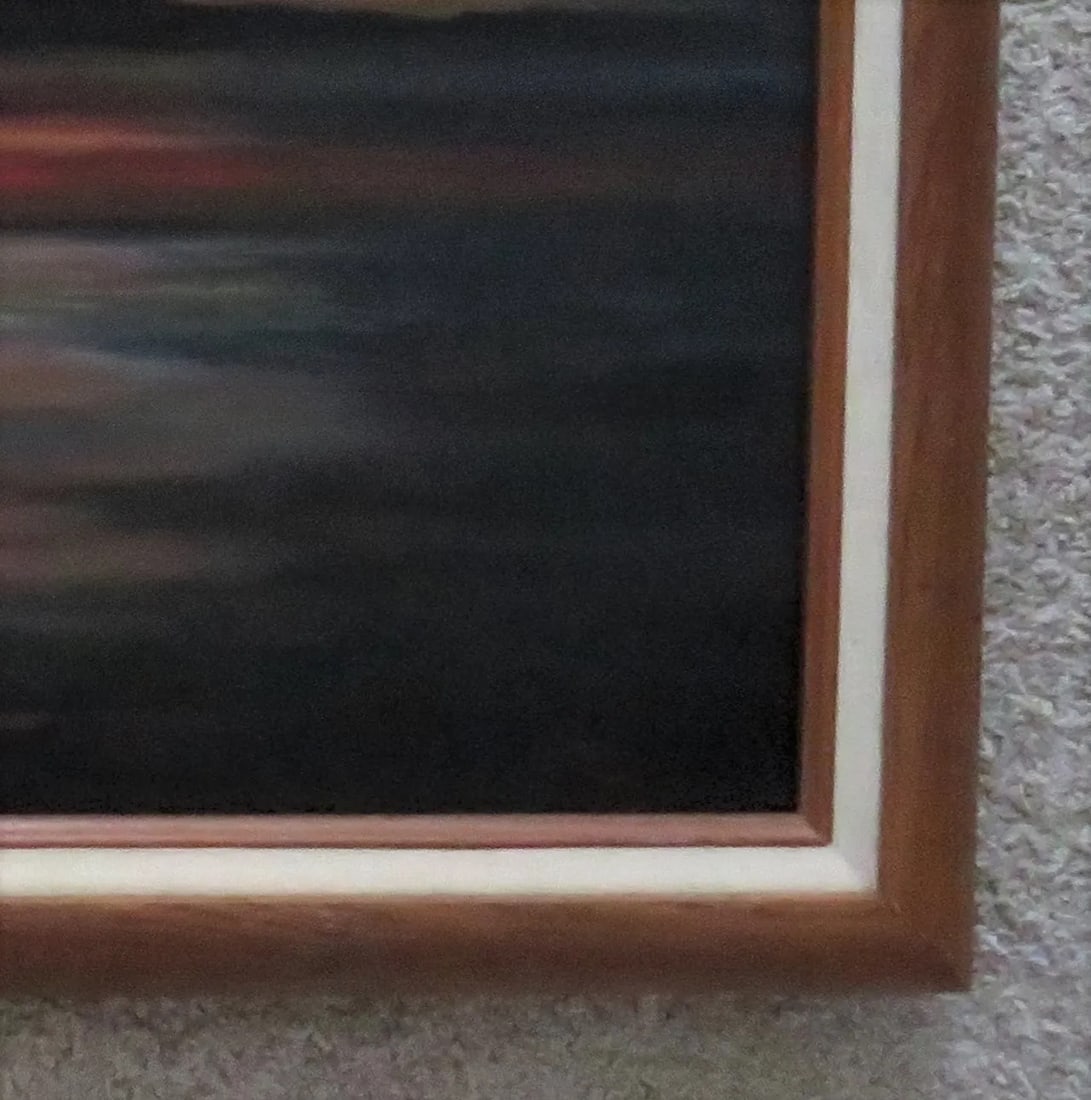 Cape Cod Seascape Oil Painting "Sunrise Over the Bay" Coastal Signed - 3
