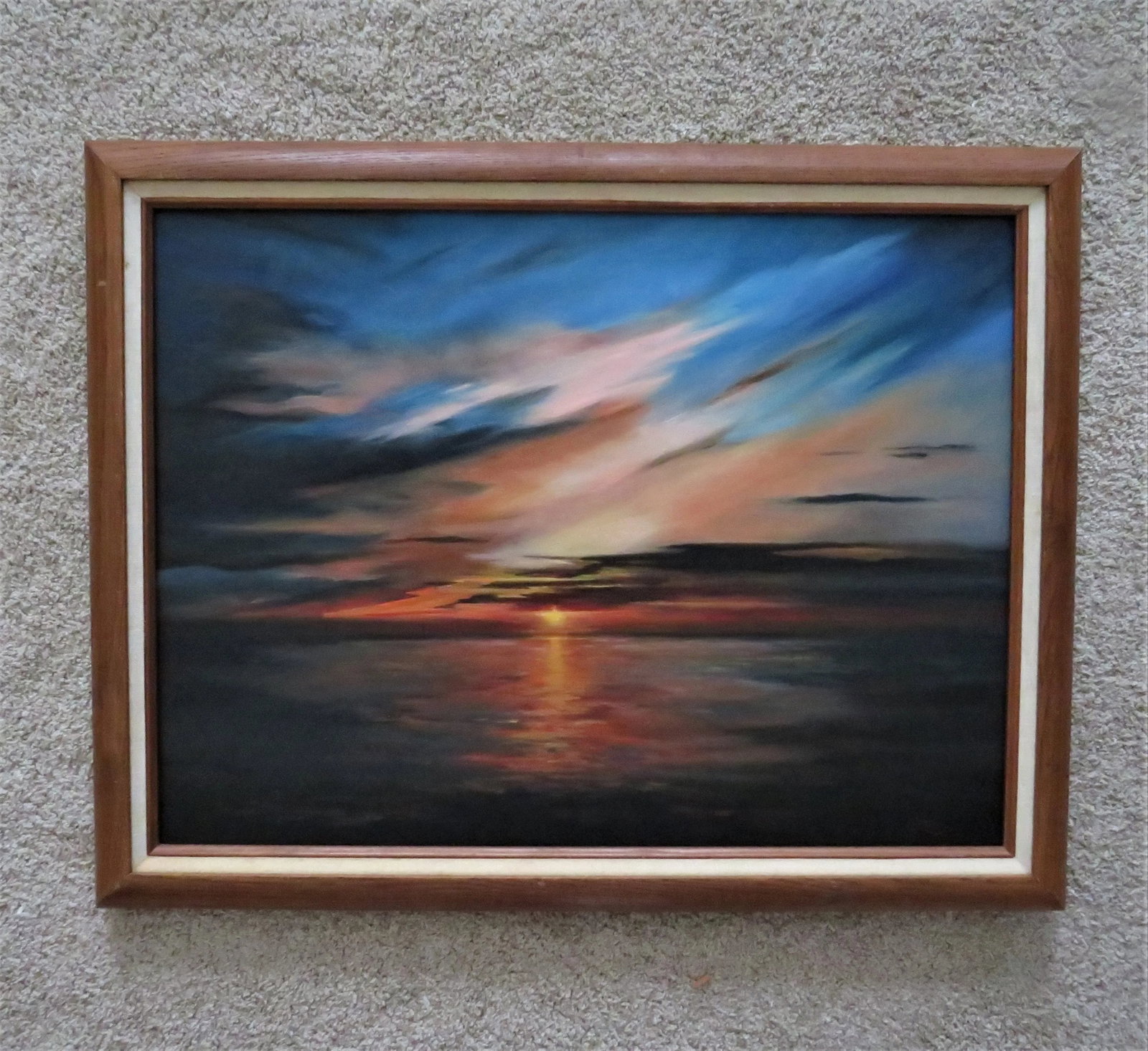 Cape Cod Seascape Oil Painting "Sunrise Over the Bay" Coastal Signed - 6