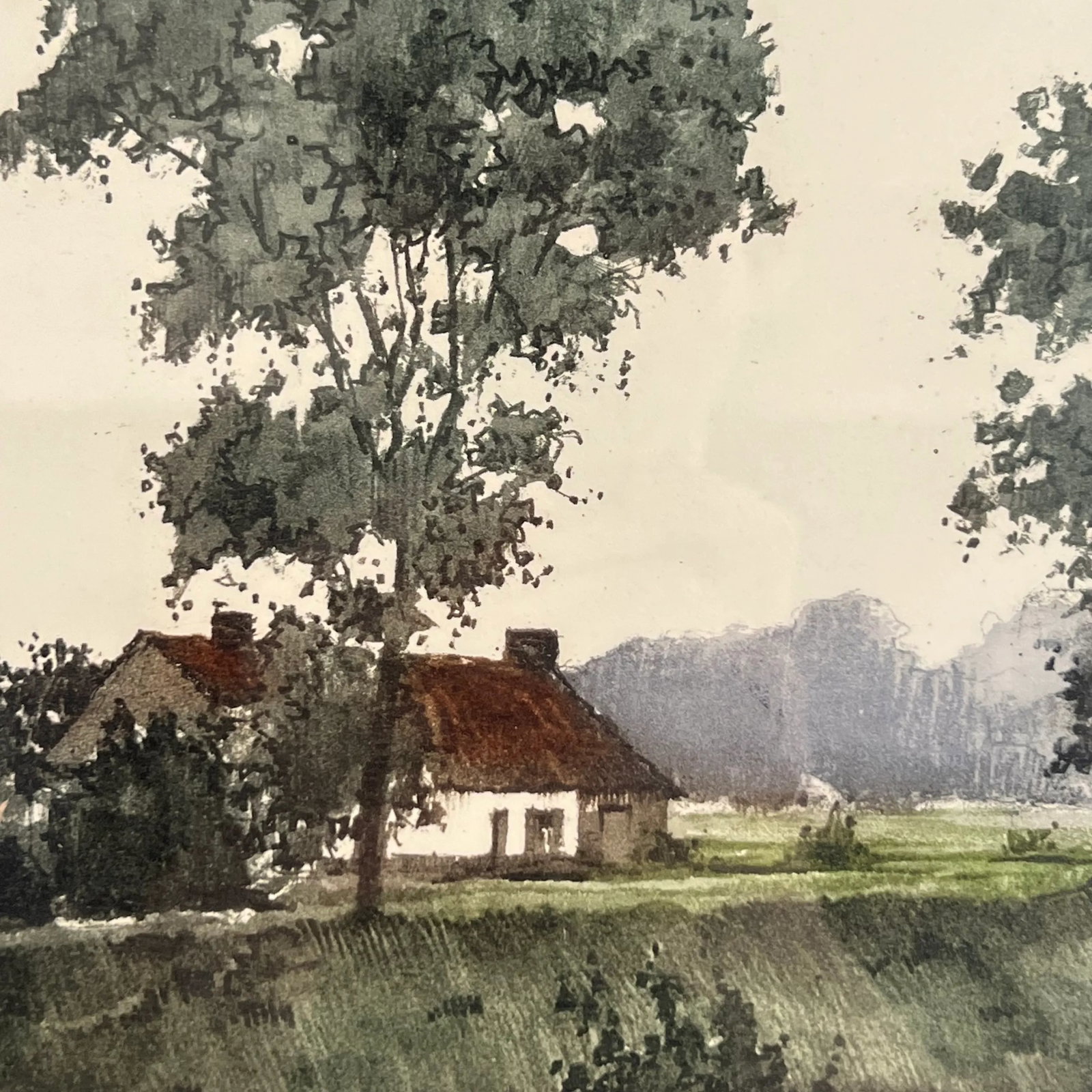 Vintage Impressionist Landscape Print Signed and Numbered 40/150 by Roger Hebbelinck (Belgium), Fram - 4