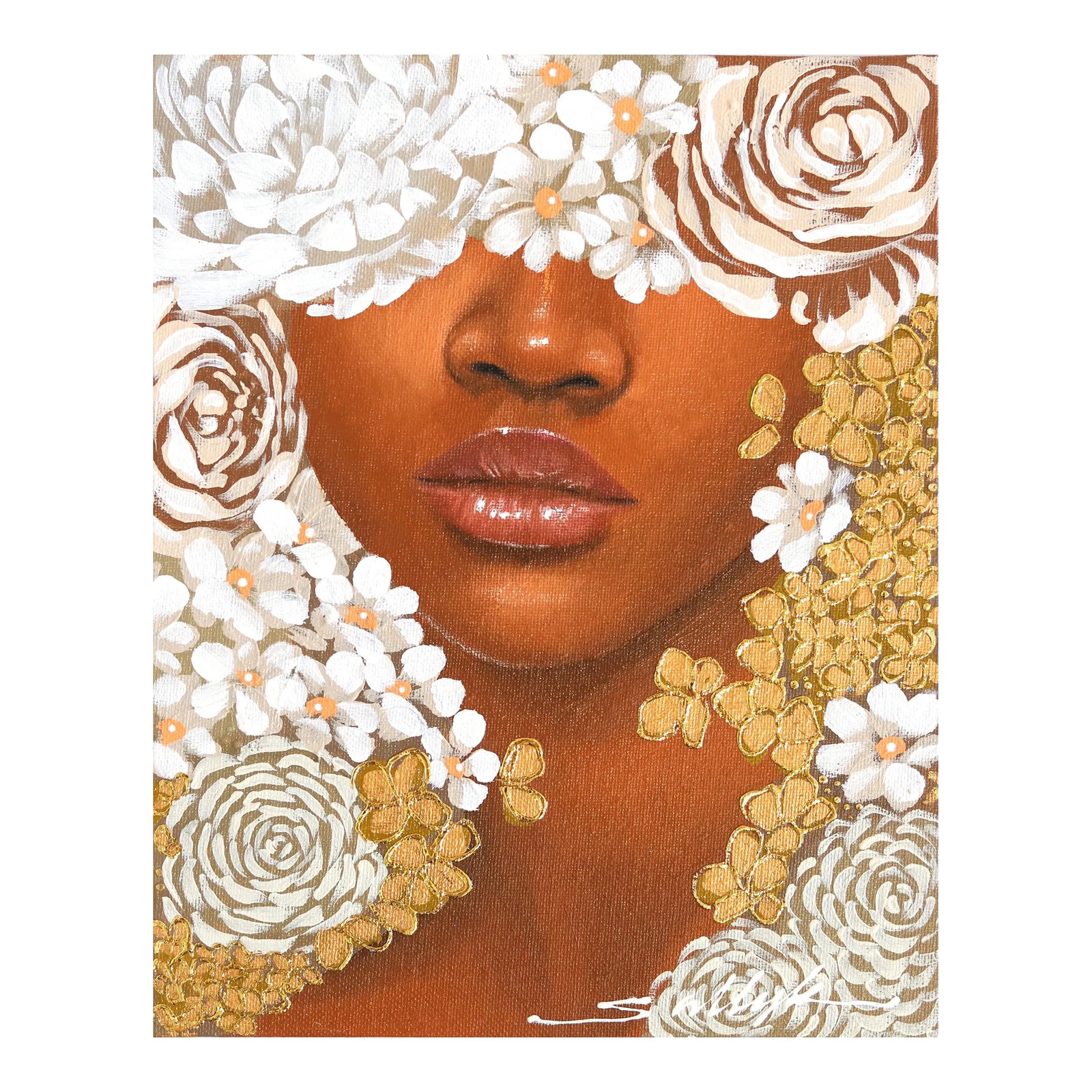 Gold Iii Original Artwork by Sally K - 2