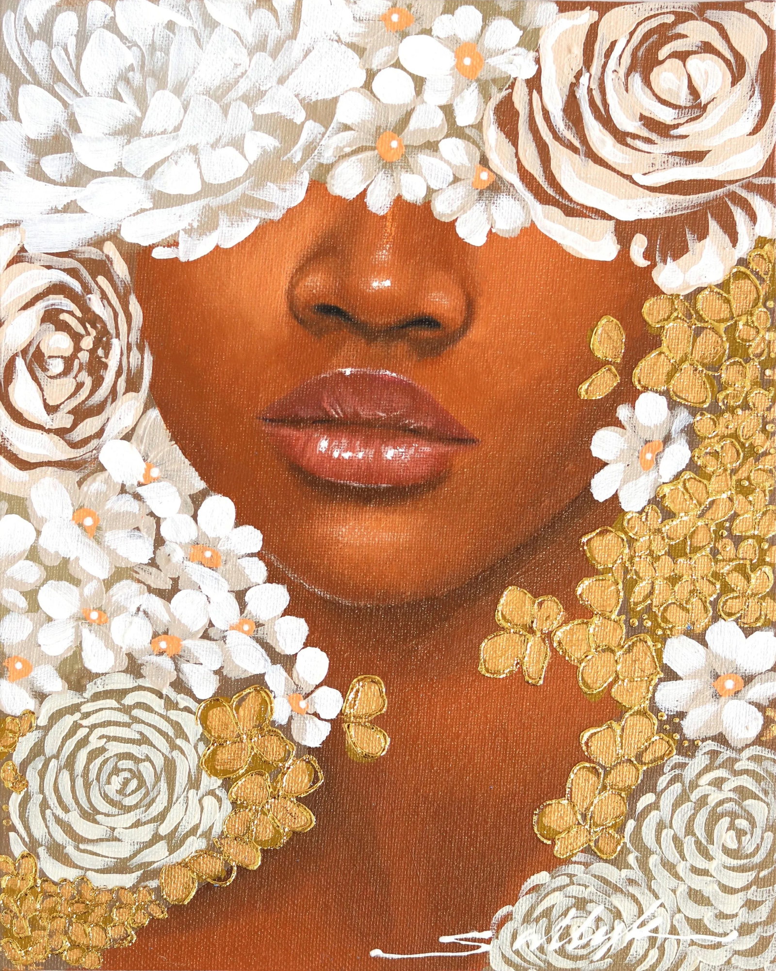 Gold Iii Original Artwork by Sally K - 7