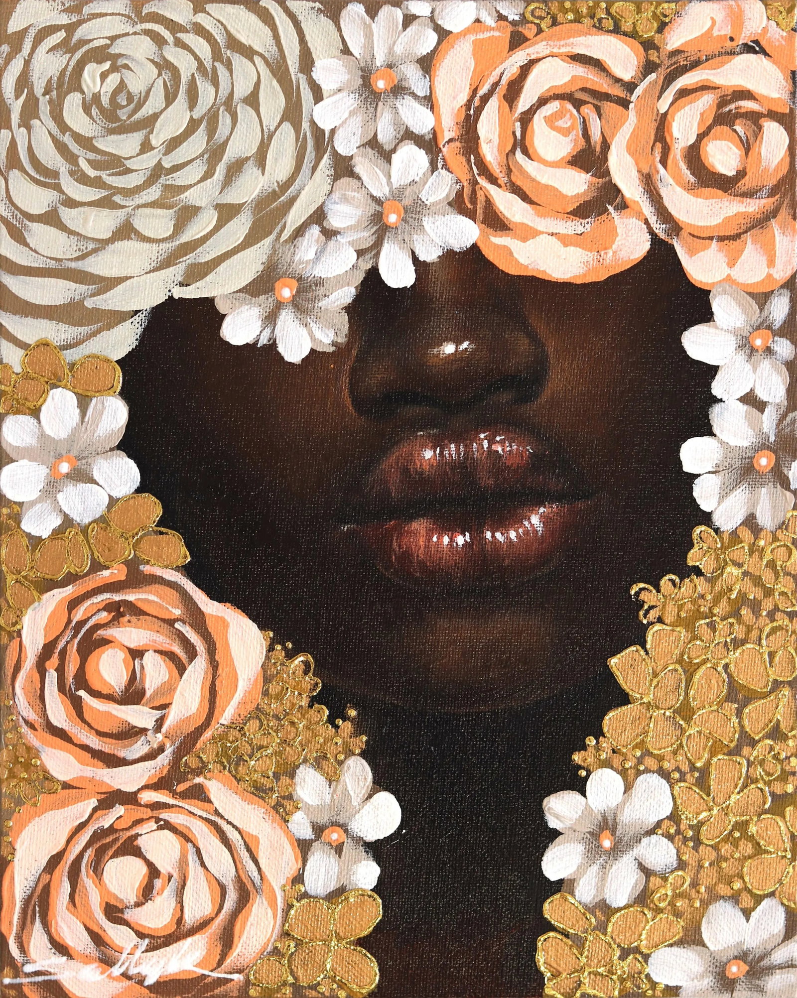 Gold Ii Original Artwork by Sally K - 6