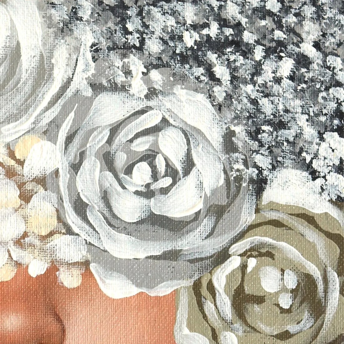 White I Original Artwork by Sally K - 3