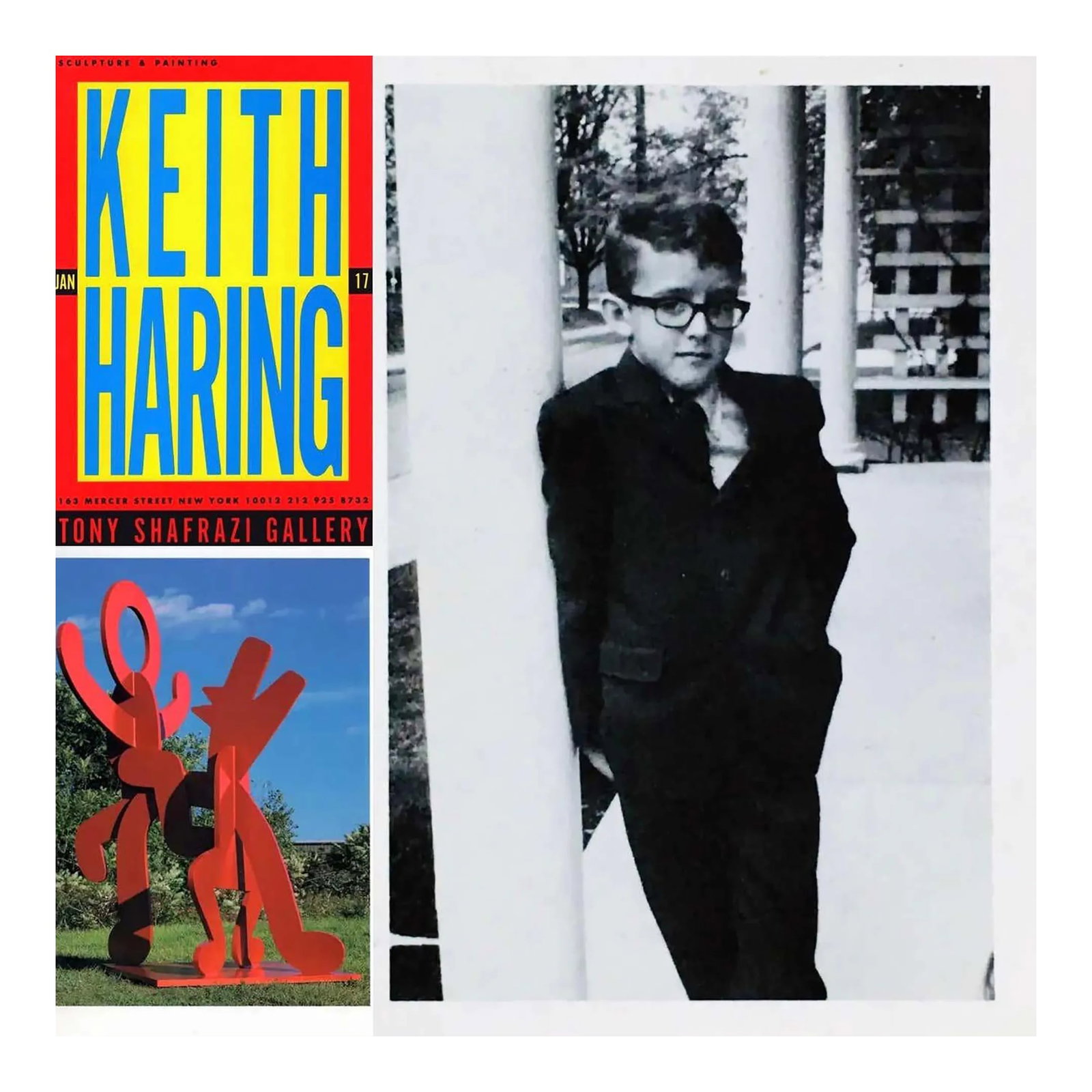 1980s Keith Haring at Tony Shafrazi Gallery Exhibition Cards - Set of 3 (1 of 8)