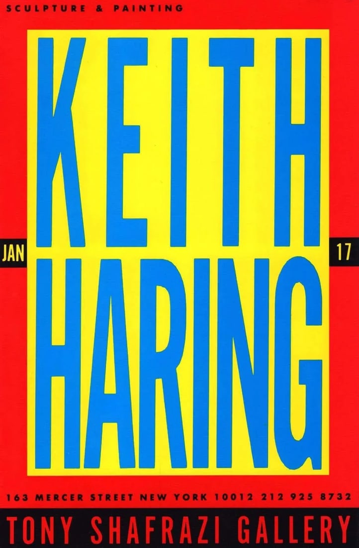 1980s Keith Haring at Tony Shafrazi Gallery Exhibition Cards - Set of 3 - 5