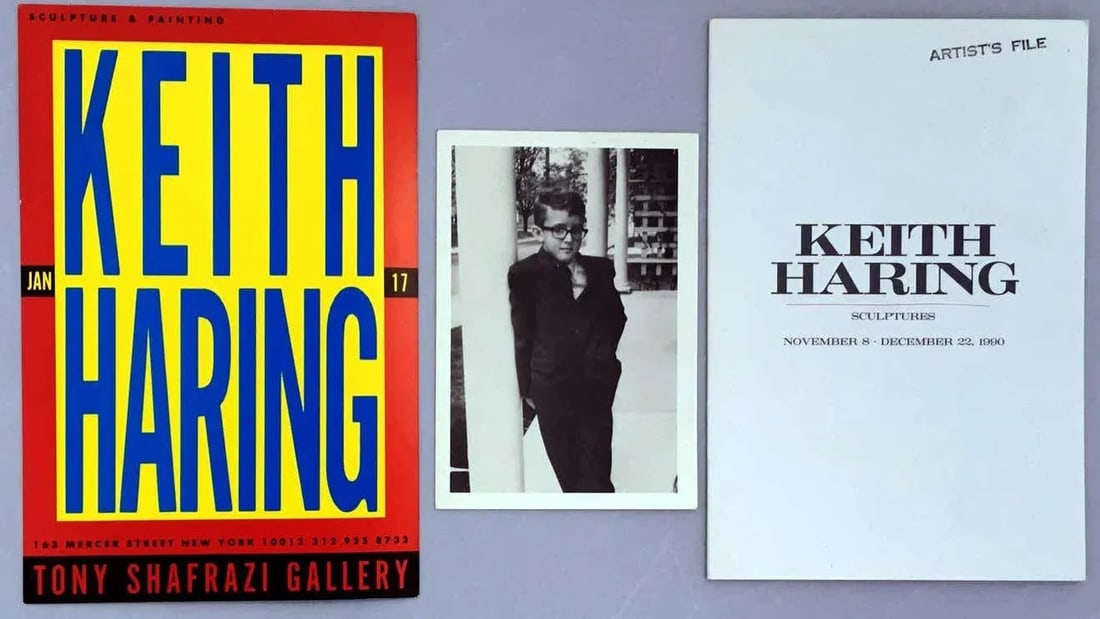 1980s Keith Haring at Tony Shafrazi Gallery Exhibition Cards - Set of 3 - 6