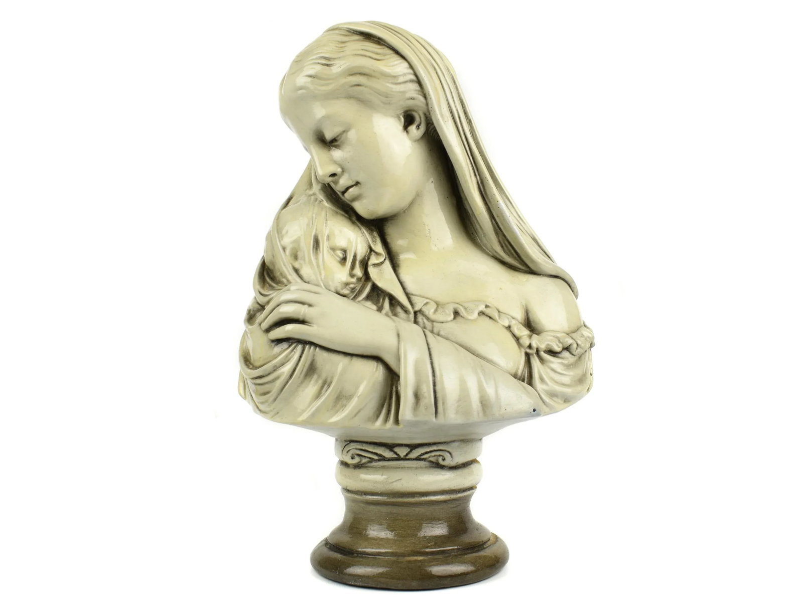 Mid-Century "The Mother" After Raffaele Monti 1871 Statue Sculpture - 10