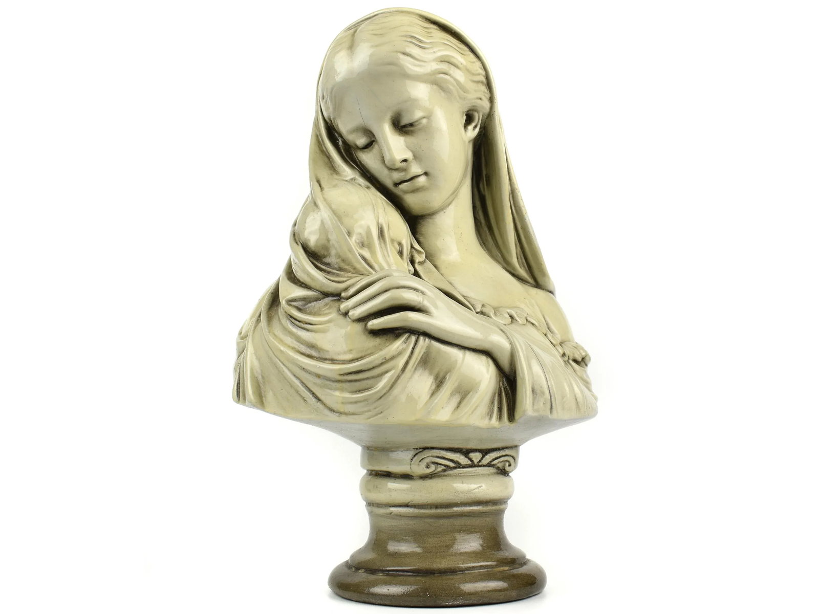 Mid-Century "The Mother" After Raffaele Monti 1871 Statue Sculpture - 2