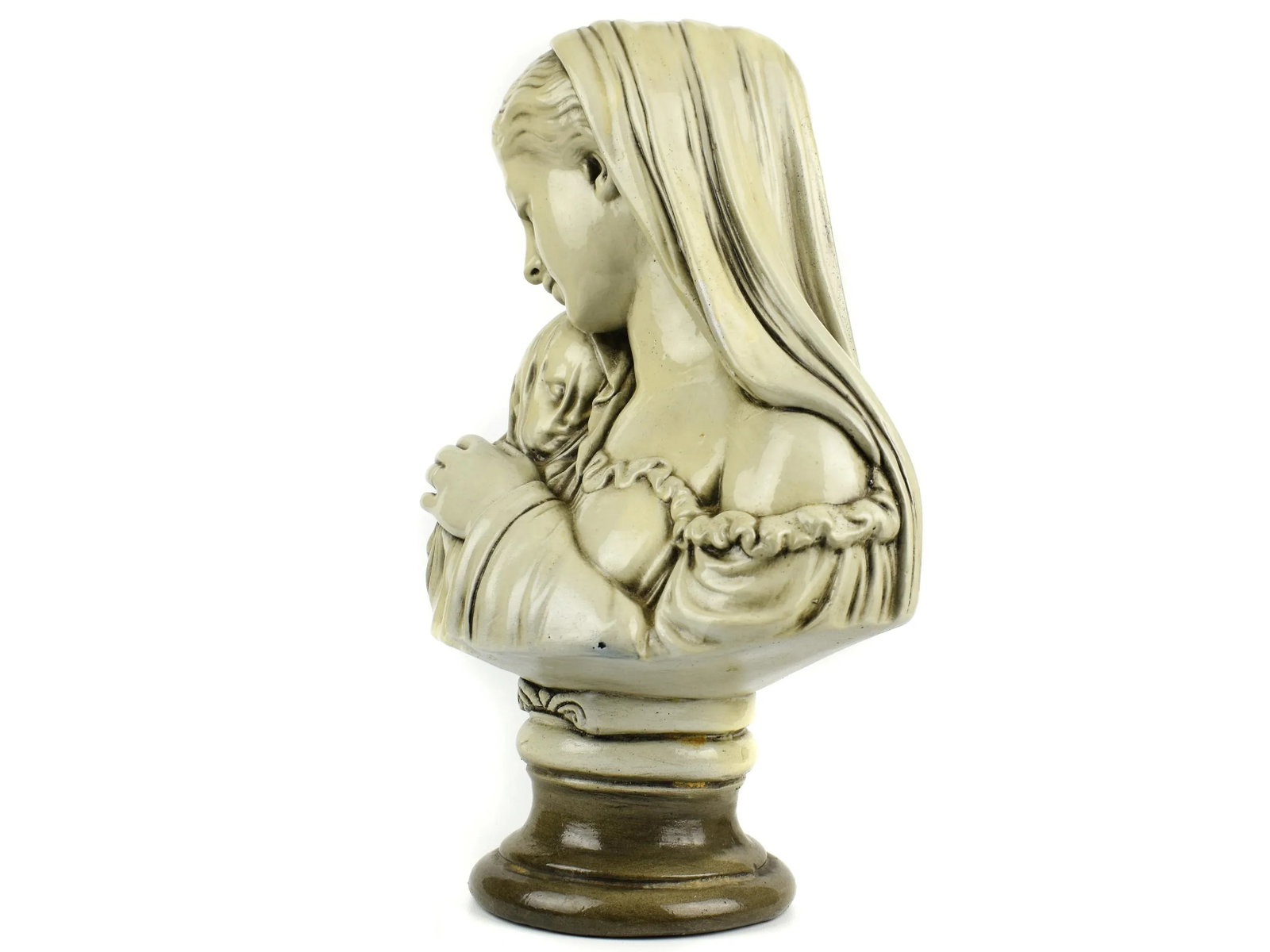 Mid-Century "The Mother" After Raffaele Monti 1871 Statue Sculpture - 3
