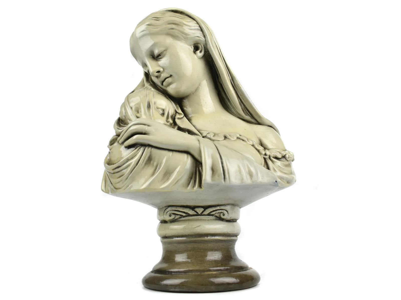 Mid-Century "The Mother" After Raffaele Monti 1871 Statue Sculpture - 4