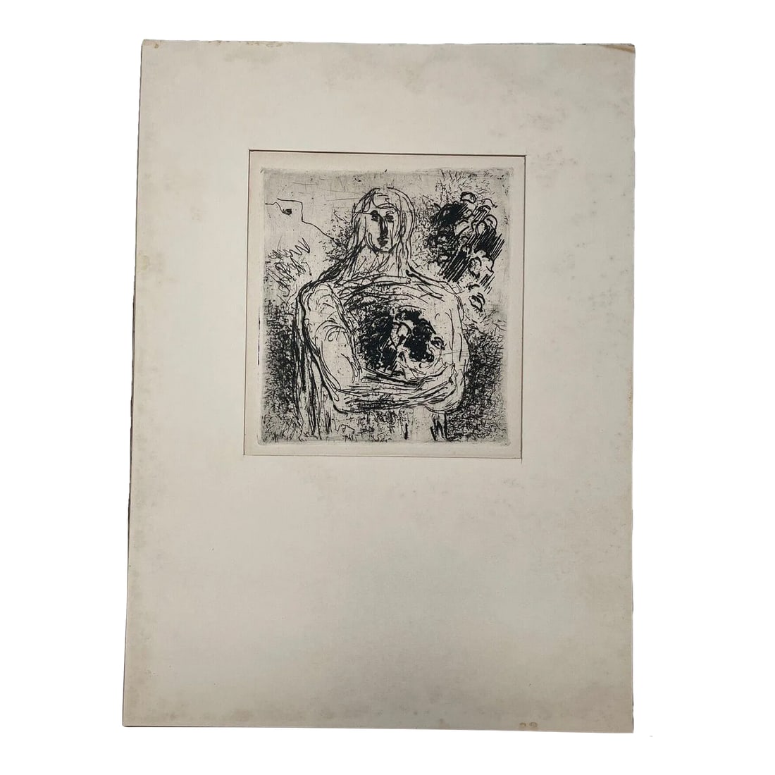 Original 1938 Robert Mallory 'Abundance' Expressionist Portrait Mexico Etching: Original robert mallory (1917-1997) 'abundance' etching this is just a great original piece. I was familiar with mallory when I bought this and the other print I am offering by him, but always knew