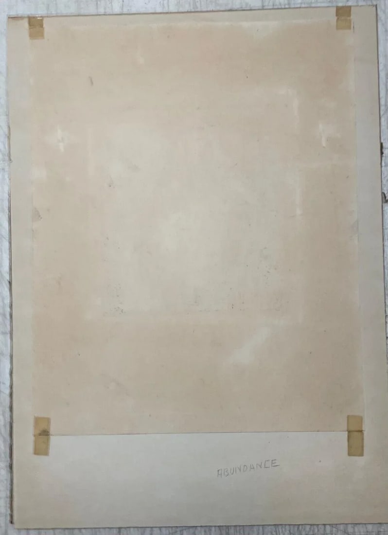 Original 1938 Robert Mallory 'Abundance' Expressionist Portrait Mexico Etching - 5