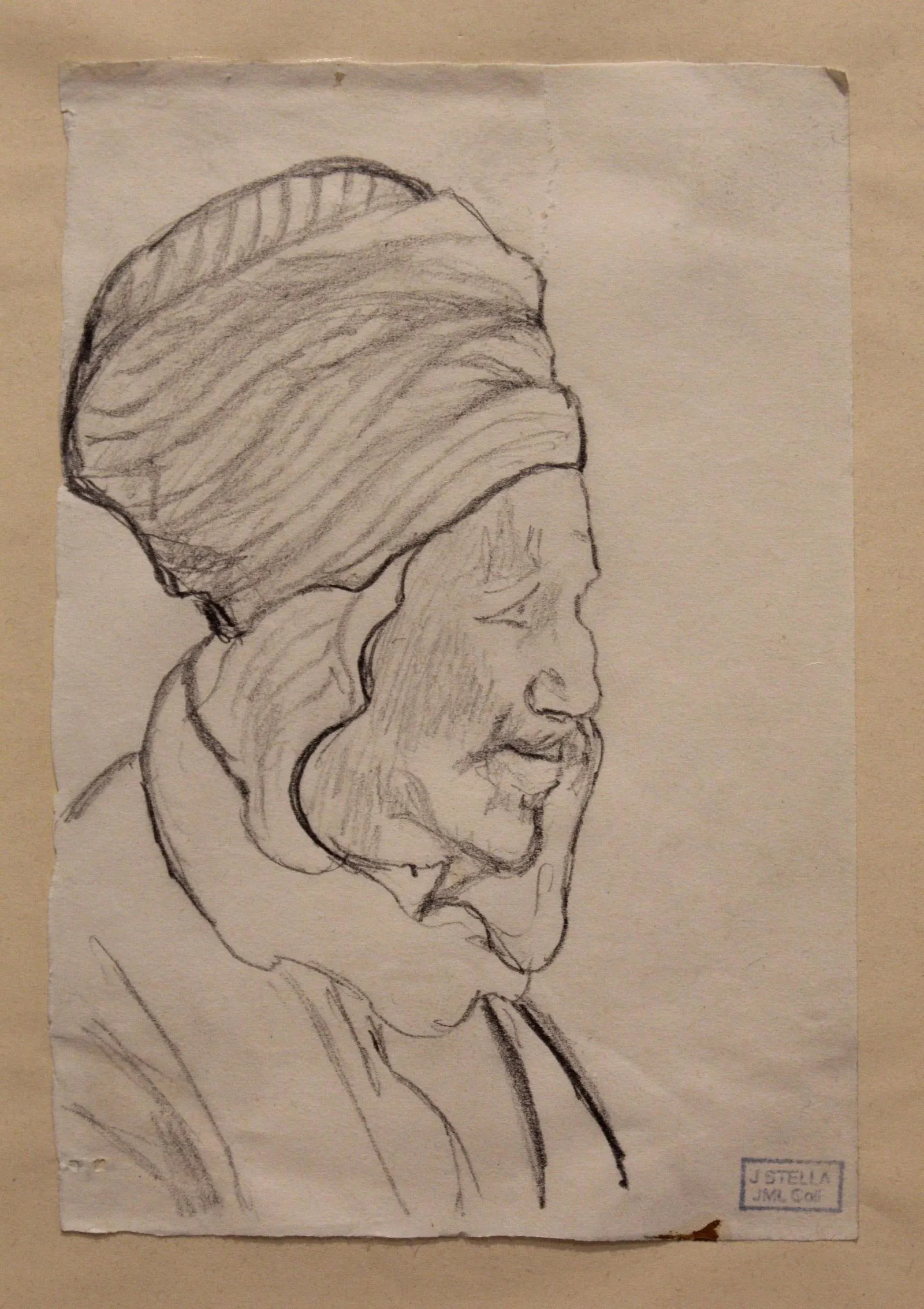 Original Joseph Stella Drawing (20th Century Modern Pencil Portrait Pencil) - 3